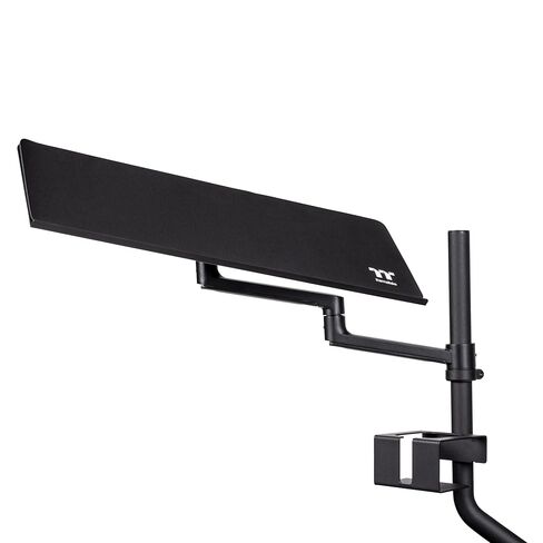 Thermaltake Keyboard & Mouse Tray; 3 Axis Horizontal Rotation; Adjustable Tilt and Height, Tilt, and Angle; Cup Holder; Mouse Pad Included; GR500 & GF500 Compatible; Black; GSC-ACC-KBASBB-01 in Saudi Arabia