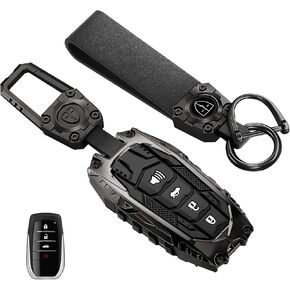 Heavy Metal Key Fob Cover for Toyota Tundra 2022-2026, for Corolla Cross Tacoma Venza Sequoia Land Cruiser Camry etc, Zinc Alloy Key Fob Case Protector Accessories in Saudi Arabia