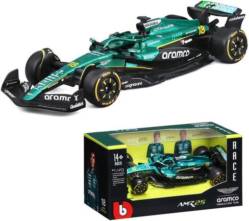 1:43 2025 Racing Aston Martin Aramco F1 Team AMR25 No.14 Fernando Alonso F1 18# Lance StrollAlloy Car Die Cast Car Model (1/43 AMR25 18#) in Saudi Arabia