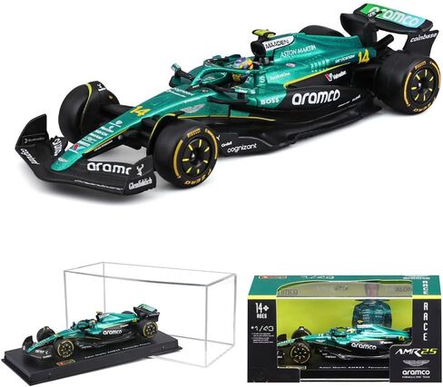 1:43 2025 Racing Aston Martin Aramco F1 Team AMR25 No.14 Fernando Alonso F1 18# Lance StrollAlloy Car Die Cast Car Model (1/43 AMR25 18#) in Saudi Arabia