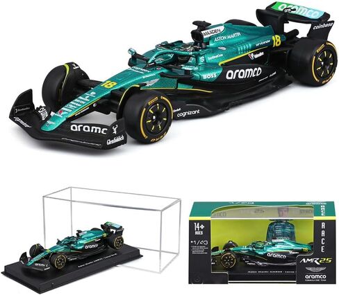 1:43 2025 Racing Aston Martin Aramco F1 Team AMR25 No.14 Fernando Alonso F1 18# Lance StrollAlloy Car Die Cast Car Model (1/43 AMR25 18#) in Saudi Arabia
