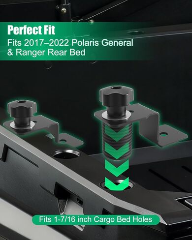 حامل ضوء سوط LED مناسب لـ 2017-2022 Polaris General وRanger، دعامة من الفولاذ المقاوم للصدأ شديدة التحمل مع أوضاع قابلة للتعديل in Kuwait