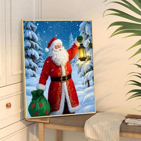 ACIOPPL Christmas Santa Paint by Numbers for Adults Beginner Winter Easy Paint by Number Kits on Canvas Xmas Santa Claus Oil Painting Canvas Xmas DIY Oil Painting for Gift Home Wall Decor 16 x 20 Inch in Saudi Arabia