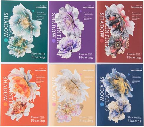90pcs Watercolor Floral Scrapbook Stickers Set, Transparent PET Vintage Flower Stickers Decals with Smudge Effect for Journaling, Planners, Card Making, DIY Crafts and Scrapbooking in Saudi Arabia