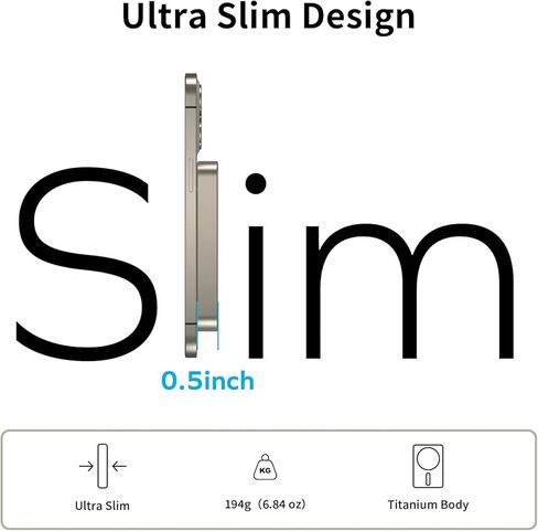 MOMAX Magnetic Power Bank 10000mAh, Magnetic Enhancement Wireless Portable Charger, Wired 20W Fast Charging Battery Pack, Compatible with Magsafe, iPhone 15/14/13/12 Series, USB C Cable Included in Kuwait