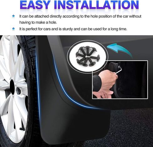 Autorder Mud Flpas Splash Guards لـ 2022 2023 2024 Honda Civic Accessories Mudflap Fender Flares Front and Rear Mud Guard مجموعة 4 قطع (غير مناسبة لهاتشباك) in Kuwait