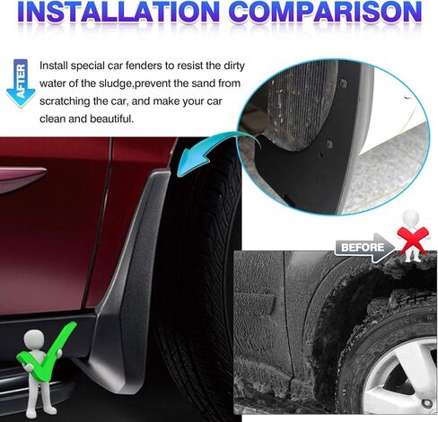 Autorder Mud Flpas Splash Guards لـ 2022 2023 2024 Honda Civic Accessories Mudflap Fender Flares Front and Rear Mud Guard مجموعة 4 قطع (غير مناسبة لهاتشباك) in Kuwait