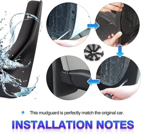 Autorder Mud Flpas Splash Guards لـ 2022 2023 2024 Honda Civic Accessories Mudflap Fender Flares Front and Rear Mud Guard مجموعة 4 قطع (غير مناسبة لهاتشباك) in Kuwait