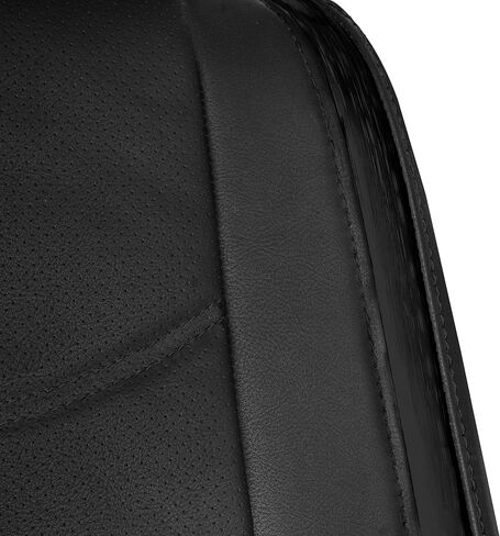 FH Group Full Set of Faux Leather Car Seat Cover Combo with Matching Carpet Floor Mats - Universal Fit, Low Back Seat Covers, Airbag Compatible Covers, Split Bench Rear Seat Cover for SUV, Sedan,Black in Saudi Arabia