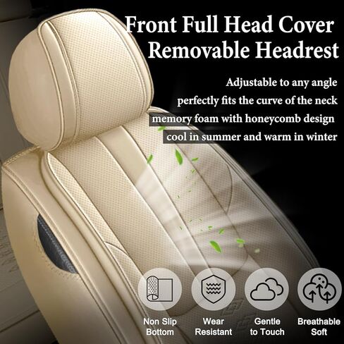 Car Seat Covers 2 Seats Fit for Ford Transit-150 2015-2024 2025,Waterproof Leather Seat Covers,Airbag Compatible,Car Seat Protectors Interior Sets(Front Set,Black&Grey) in Saudi Arabia
