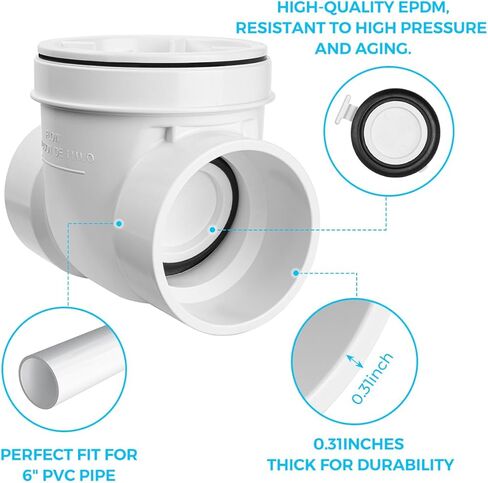 3" PVC Backwater Valve, 3 Inch Back Flow Preventer Valve, Backflow Water Valve Prevents Sewage Backflow in Saudi Arabia