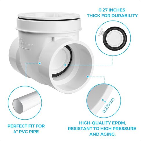 3" PVC Backwater Valve, 3 Inch Back Flow Preventer Valve, Backflow Water Valve Prevents Sewage Backflow in Saudi Arabia