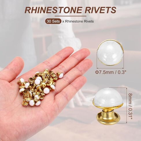Patikil 7.5mm الفيروز المسامير السريعة، 30 مجموعة من المسامير الجلدية ترصيع برشام غطاء مزدوج المسامير برشام لصياغة الجلود لإصلاح الديكور DIY الملابس أحزمة أكياس الأحذية، الأخضر in Saudi Arabia