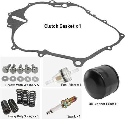 Clutch Kit & Friction Steel Plates Cover Gasket Compatible with Yamaha Raptor 660 660R YFM660R 2001 2002 2003 2004 2005 in Saudi Arabia