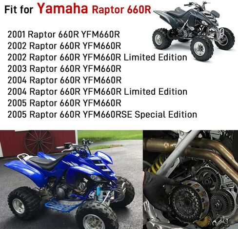 Clutch Kit & Friction Steel Plates Cover Gasket Compatible with Yamaha Raptor 660 660R YFM660R 2001 2002 2003 2004 2005 in Saudi Arabia