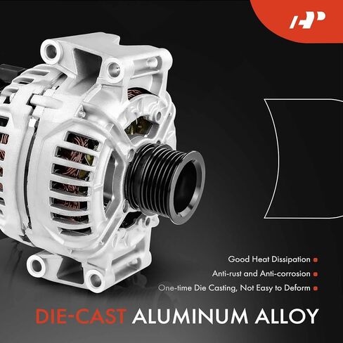 مولد A-Premium متوافق مع Mercedes-Benz C300 2009-2012 V6 3.0L، GLK350 2010-2012 V6 3.5L، 150Amp 12V في اتجاه عقارب الساعة 6-Groove Pulley، استبدال # 0124525171، 0009061202، 0124525171 in Saudi Arabia
