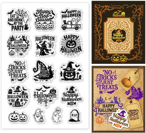 1 Sheet Clear Stamp, Mushroom Retro Rubber Clear Stamps Transparent Silicone Stamps Seal for DIY Scrapbooking Card Making Decoration, 6.3x4.3 Inches in Saudi Arabia