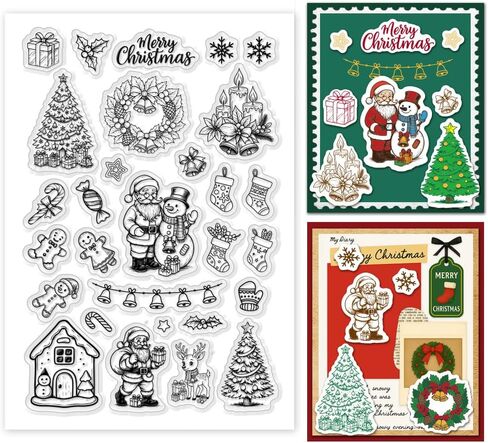 1 Sheet Clear Stamp, Mushroom Retro Rubber Clear Stamps Transparent Silicone Stamps Seal for DIY Scrapbooking Card Making Decoration, 6.3x4.3 Inches in Saudi Arabia