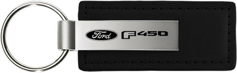 AU-TOMOTIVE GOLD, INC. Officially Licensed Black Rectangular Leather Key Chain for Ford F-450 in Saudi Arabia