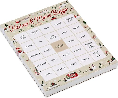 Hallmark Channel Christmas Movie Bingo Game Pad (6 Designs, 102 Sheets) Gift for Fans in Saudi Arabia