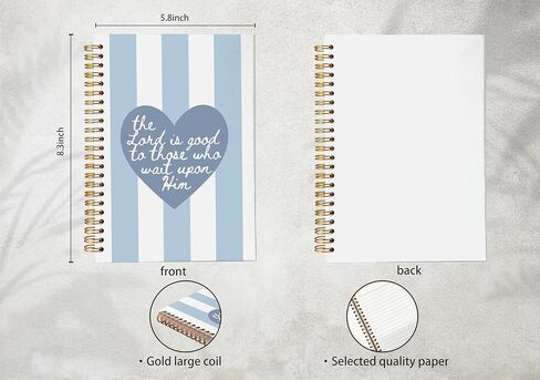 NEGIGA Blue Floral Christian Notebook Journal, Let All That You Do Be Done in Love Bible Notebooks, Prayer Journal for Woman, Inspirational Christian Gifts for Women, Spiral Notebook 5.5x8.3 in Saudi Arabia
