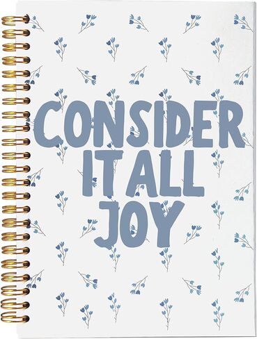 NEGIGA Blue Floral Christian Notebook Journal, Let All That You Do Be Done in Love Bible Notebooks, Prayer Journal for Woman, Inspirational Christian Gifts for Women, Spiral Notebook 5.5x8.3 in Saudi Arabia