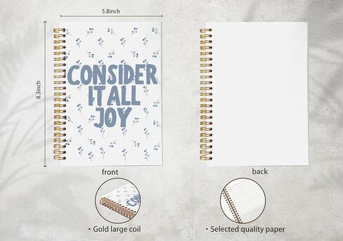 NEGIGA Blue Floral Christian Notebook Journal, Let All That You Do Be Done in Love Bible Notebooks, Prayer Journal for Woman, Inspirational Christian Gifts for Women, Spiral Notebook 5.5x8.3 in Saudi Arabia
