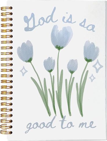 NEGIGA Blue Floral Christian Notebook Journal, Let All That You Do Be Done in Love Bible Notebooks, Prayer Journal for Woman, Inspirational Christian Gifts for Women, Spiral Notebook 5.5x8.3 in Saudi Arabia