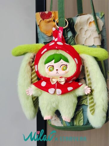 Surprise Blind Box Figures Doll, MILAI - 6.7" Adorable Poseable Long-Ear Plush Doll Keychain with 3 Changeable Eyes (6+1 Mystery) | Collectible Toy Christmas Birthday Gifts for Girls Boys in Kuwait