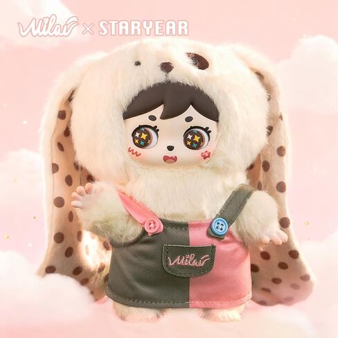 Surprise Blind Box Figures Doll, MILAI - 6.7" Adorable Poseable Long-Ear Plush Doll Keychain with 3 Changeable Eyes (6+1 Mystery) | Collectible Toy Christmas Birthday Gifts for Girls Boys in Kuwait