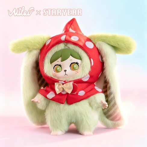 Surprise Blind Box Figures Doll, MILAI - 6.7" Adorable Poseable Long-Ear Plush Doll Keychain with 3 Changeable Eyes (6+1 Mystery) | Collectible Toy Christmas Birthday Gifts for Girls Boys in Kuwait