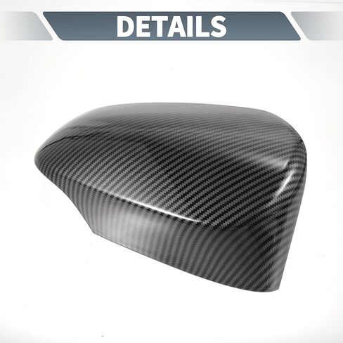 X AUTOHAUX Set Car Rear View Driver Passenger Side Mirror Cover Cap Overlay Black Carbon Fiber for Toyota Corolla 2014-2018 Mirror Guard Covers Exterior Trims in Saudi Arabia