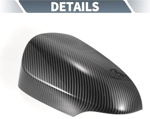 X AUTOHAUX Set Car Rear View Driver Passenger Side Mirror Cover Cap Overlay Black Carbon Fiber for Toyota Corolla 2014-2018 Mirror Guard Covers Exterior Trims in Saudi Arabia