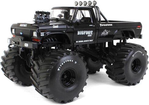 Greenlight 1/18 1974 Ford F-250 Ranger XLT Monster Truck، Bigfoot #1، Black Bandit، إطارات 66 بوصة 13650 in Saudi Arabia