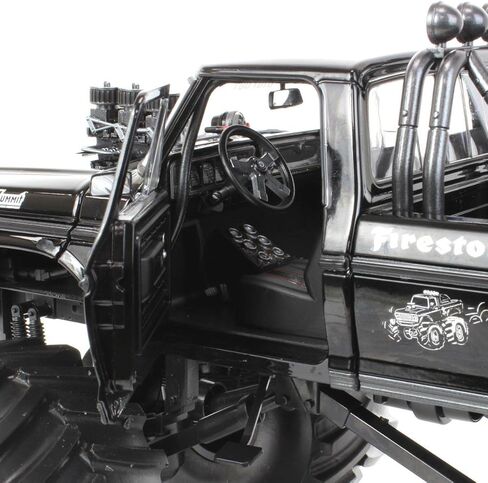 Greenlight 1/18 1974 Ford F-250 Ranger XLT Monster Truck، Bigfoot #1، Black Bandit، إطارات 66 بوصة 13650 in Saudi Arabia