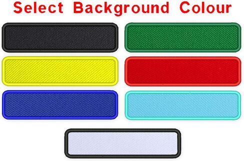 Custom Name Patch 4" x 1" Embroidered Iron On/Sew On Personalized Badge in Saudi Arabia