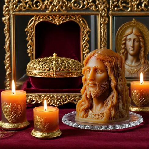 4 PCS 3D Religious Figurine Relief Silicone Molds - for DIY Scented Candles, Resin, Concrete, Plaster & Epoxy | Home Decor in Saudi Arabia