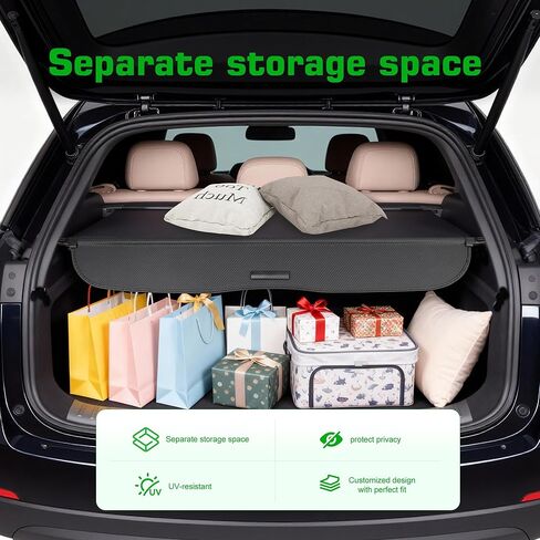 غطاء البضائع لهوندا CRV 2023-2025 2026 ملحقات السيارة، غطاء صندوق السيارة مضاد للظهور، غطاء أمان قابل للسحب لسيارة CR-V 2026 2025 2024 2023 غطاء البضائع (نسيج ألياف الكربون) in Kuwait