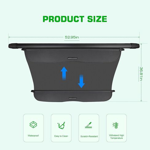غطاء البضائع لهوندا CRV 2023-2025 2026 ملحقات السيارة، غطاء صندوق السيارة مضاد للظهور، غطاء أمان قابل للسحب لسيارة CR-V 2026 2025 2024 2023 غطاء البضائع (نسيج ألياف الكربون) in Kuwait