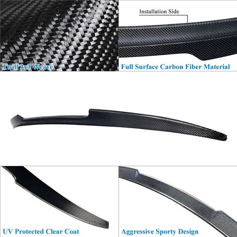 Real Carbon Fiber Trunk Spoiler Wing Compatible with 2019-2024 BMW X4 G02 X4M F98 Rear Spoiler (CS Type) in Saudi Arabia