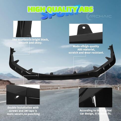 Archaic Front Bumper Lip Spoiler Compatible for 2020-2025 Toyota Corolla 4 Door Sedan [SE/XSE/Nightshade],Splitter Under Chin Spoiler Body Kit Corolla Accessories（NOT Fit LE Or XLE Model.） in Saudi Arabia