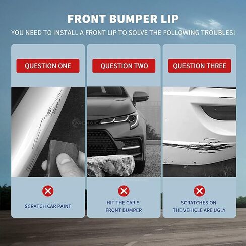 Archaic Front Bumper Lip Spoiler Compatible for 2020-2025 Toyota Corolla 4 Door Sedan [SE/XSE/Nightshade],Splitter Under Chin Spoiler Body Kit Corolla Accessories（NOT Fit LE Or XLE Model.） in Saudi Arabia