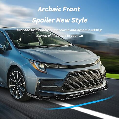 Archaic Front Bumper Lip Spoiler Compatible for 2020-2025 Toyota Corolla 4 Door Sedan [SE/XSE/Nightshade],Splitter Under Chin Spoiler Body Kit Corolla Accessories（NOT Fit LE Or XLE Model.） in Saudi Arabia
