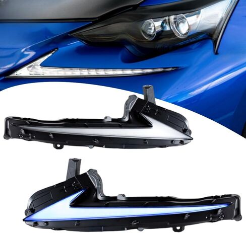 ملحق جديد متوافق مع Lexus IS250 IS350 IS200t IS300 2014 2015 2016 ضوء تشغيل نهاري LED كامل مع مجموعة DRL للرسوم المتحركة الديناميكية المتسلسلة [غير مناسب 2017-2020 IS] in Saudi Arabia