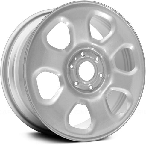 18x8 Inch Steel Wheel Rim 6-Slot Silver Compatible With Nissan Titan 2013 - Exact Fit - Direct Replacement in Saudi Arabia