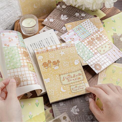 شبكة أوراق منسوجة من Diuhofart للحرف اليدوية، مجموعة من 2 ملصقات ورقية مجوفة مزخرفة لسجل القصاصات، 46 قطعة من مواد مجمعة لمستلزمات المجلات غير المرغوب فيها، كتاب القصاصات in Kuwait