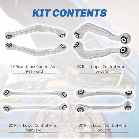 Front Upper and Lower Control Arm Compatible with 2007-2013 Mercedes Benz S350 S400 S450 S500 S550 S600 S63 AMG S65 AMG Arm Control Front in Saudi Arabia