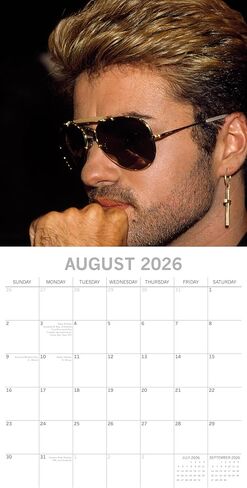 2026 Square Wall Calendar - George Michael 12 x 12 Inch Monthly View, 16-Month, Icons Theme, Includes 180 Reminder Stickers in Saudi Arabia