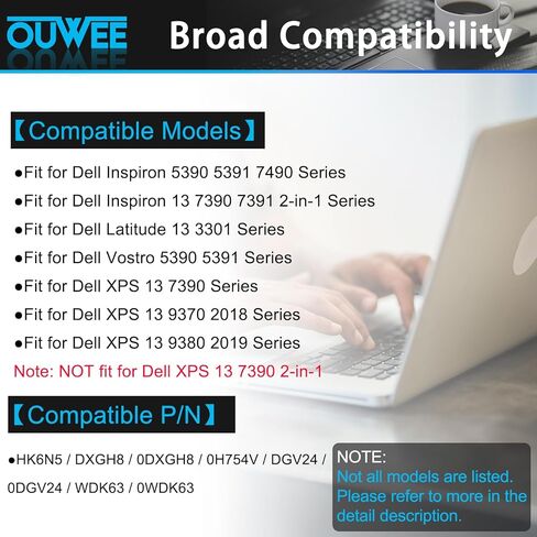 بطارية الكمبيوتر المحمول OUWEE C21N1530 متوافقة مع ASUS Chromebook C202 C202SA C202SA-2A C202SA-YS02 Series 2ICP134/59/4 7.6V 38Wh 5000mAh in Saudi Arabia