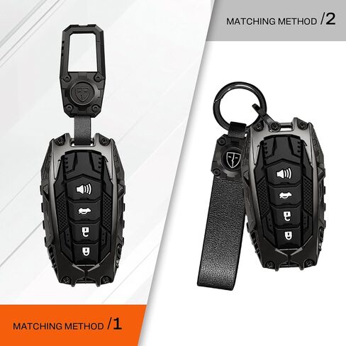 Heavy Metal Key Fob Cover for Toyota Tundra 2022-2026, for Corolla Cross Tacoma Venza Sequoia Land Cruiser Camry etc, Zinc Alloy Key Fob Case Protector Accessories in Saudi Arabia